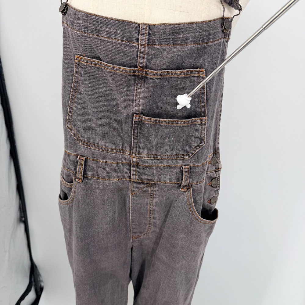 We The Free Ziggy Festival Overalls L Denim  Bib Jumpsuit 90's Grunge Utility - Picture 14 of 16